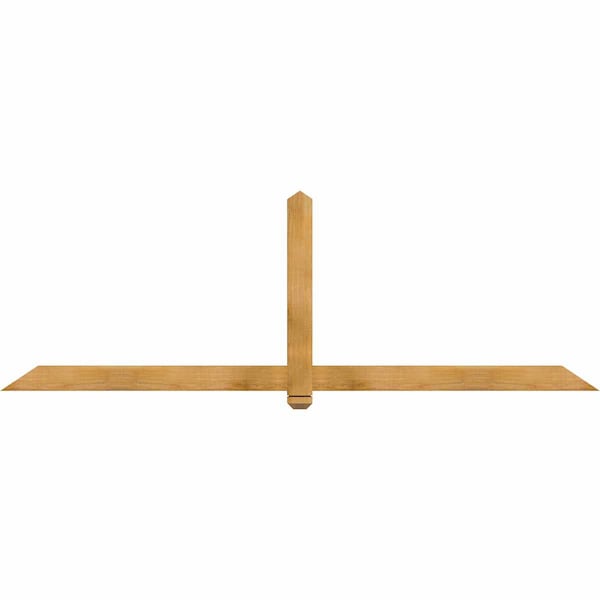 Ekena Millwork Eugene Rough Sawn Timber Gable Bracket, Western Red Cedar, 96"W x 32"H x 2"D x 4"F, 8/12 Pitch GBW096X32X0204EUG00RWR - main